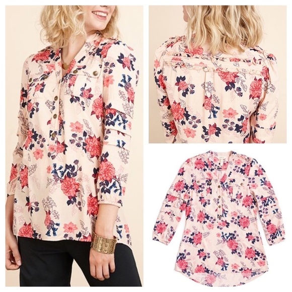 Pink Floral Hi Low Top Matilda Jane - Picture 1 of 11